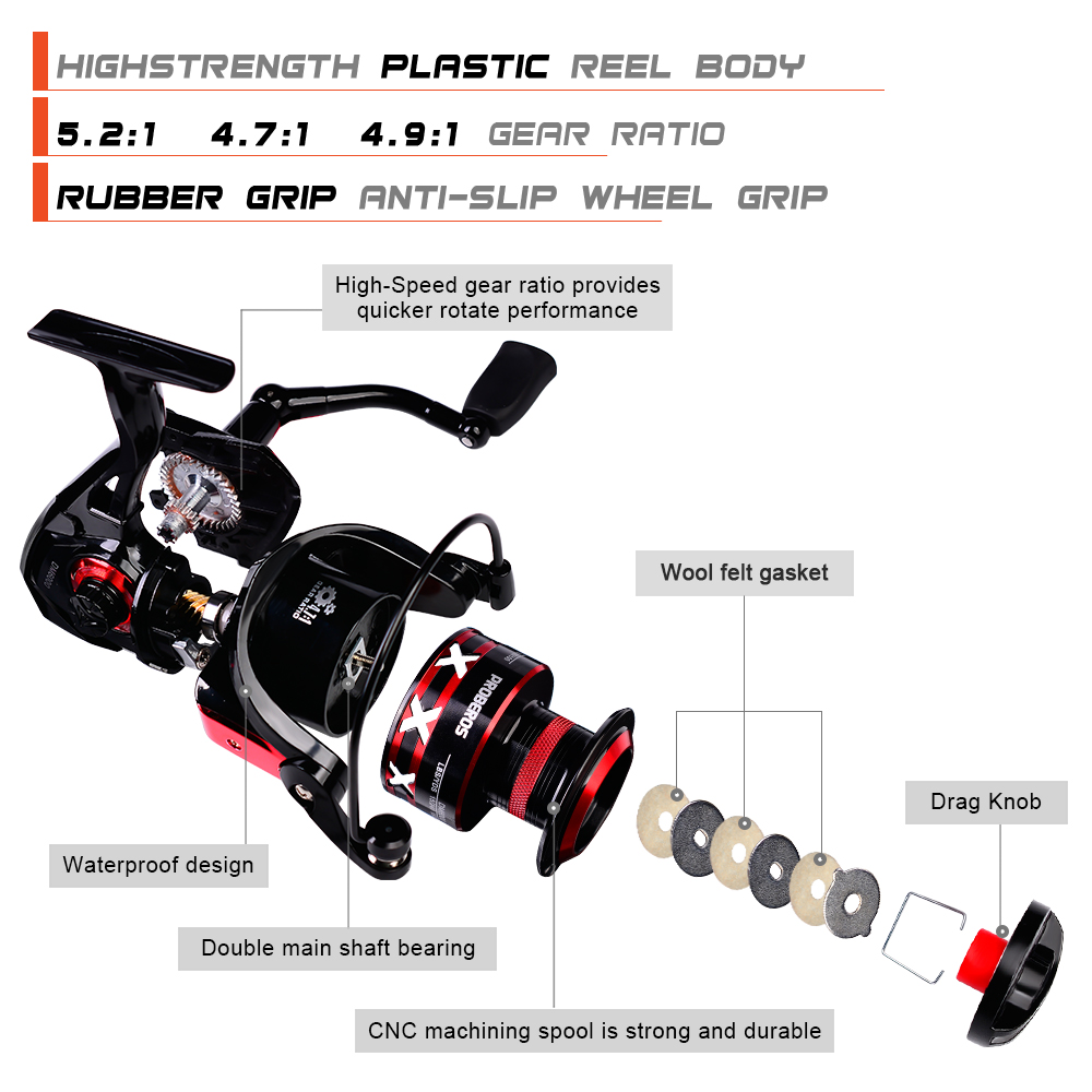 PROBEROS Spinning Reel 9-23KG  - огляд і ціна Reel Oil