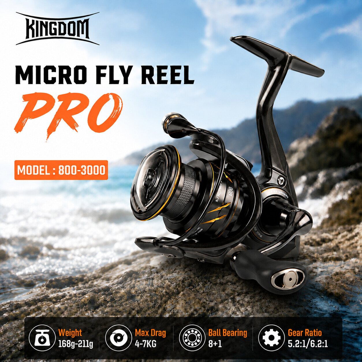 Kingdom Micro Fly Pro Fishing  - огляд і ціна Abu Garcia Reel Max